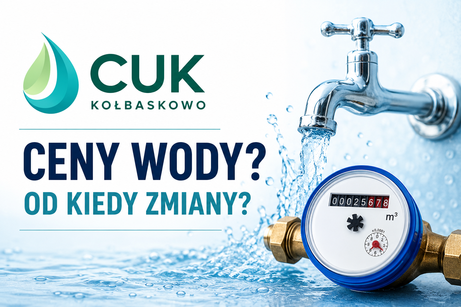 Czy wzrosną ceny wody i ścieków? CUK czeka na decyzję Wód Polskich