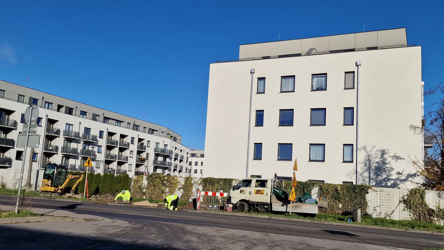 Przystanek przy osiedlu Promyk jeszcze w tymczasowej lokalizacji