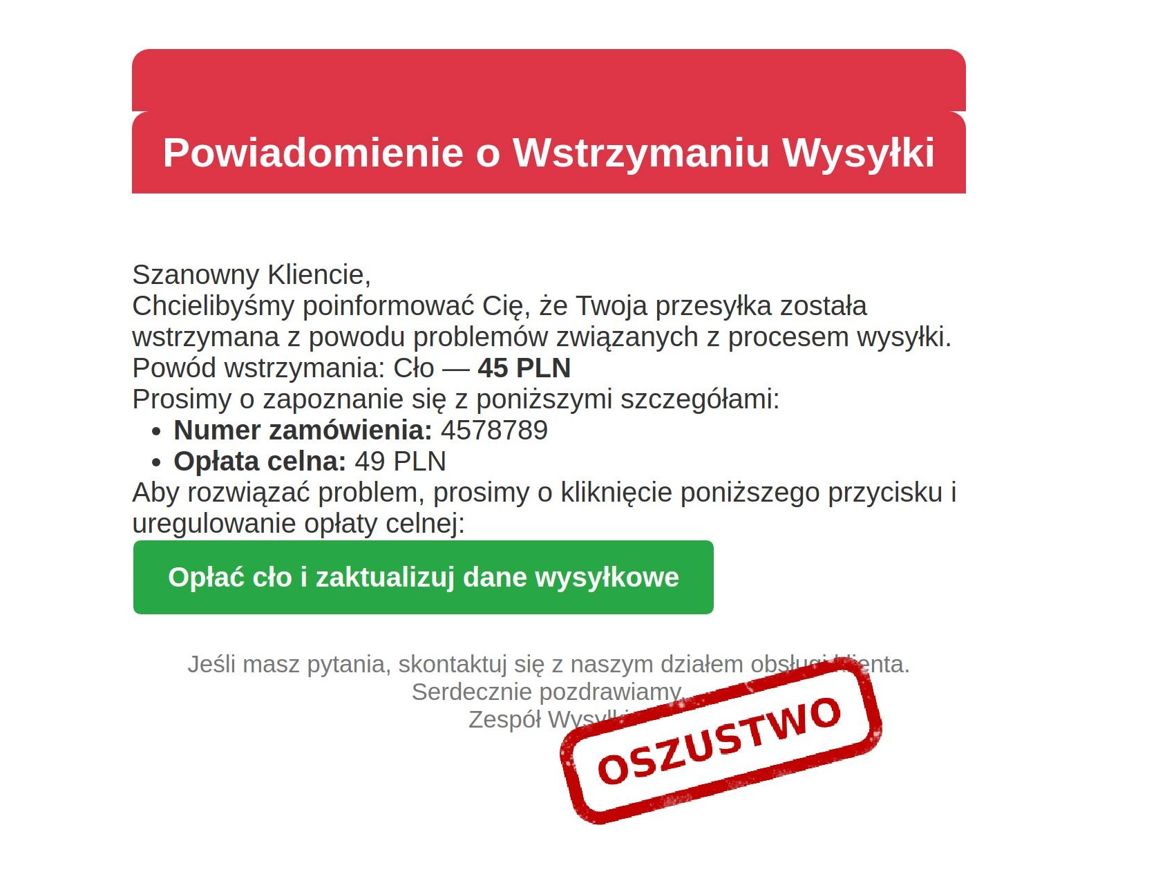 Masz maila o wstrzymanej paczce? Oszuści podszywają się pod Pocztę Polską