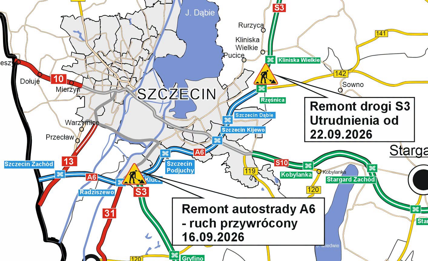 A6 już po remoncie. Od 22 września kolejne utrudnienia na S3