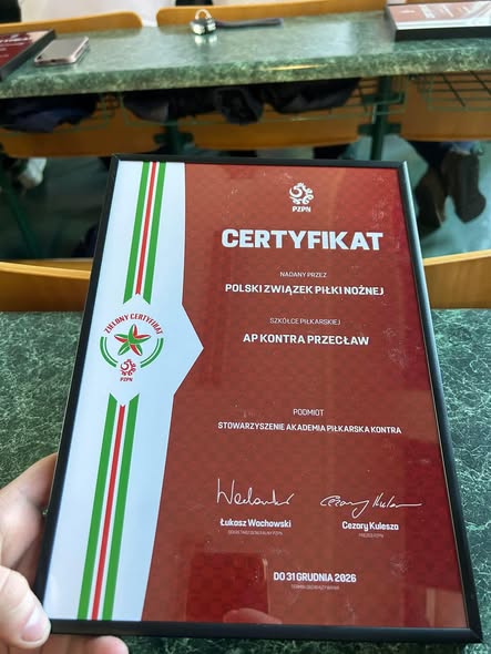 Akademia Piłkarska Kontra Przecław ponownie z certyfikatem PZPN