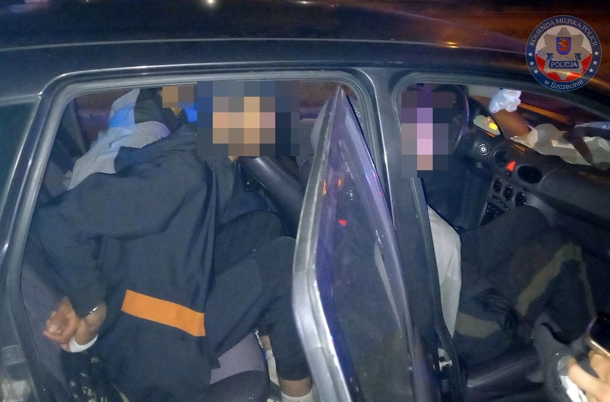 Nocna kontrola drogowa. Zatrzymano obywatela Ukrainy i trzech nielegalnych migrantów